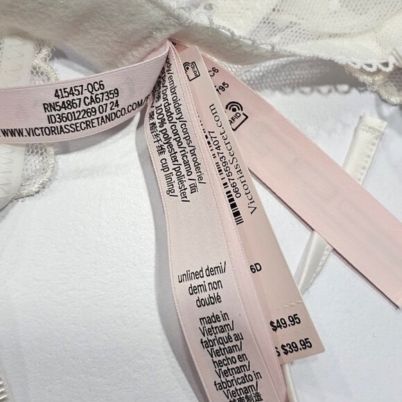 Victoria’s Secret Tease Bridal Cap-Sleeve Unlined Demi Bra - Picture 7 of 9